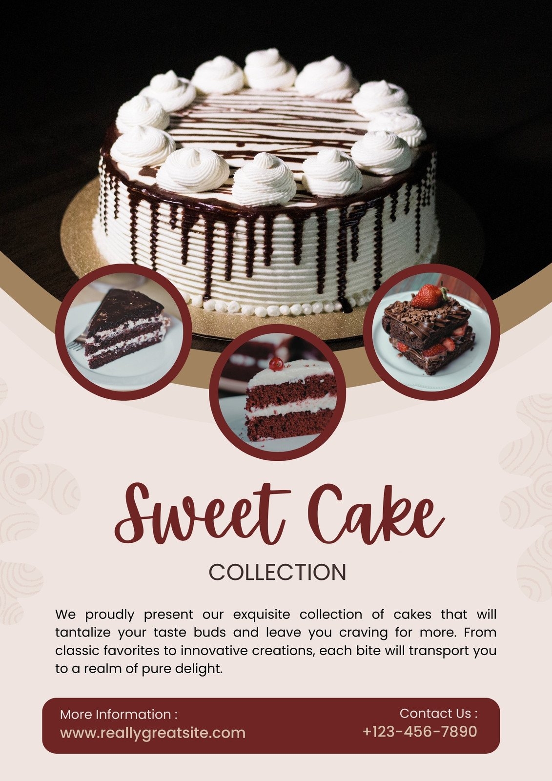 Free To Print And Edit Cake Flyer Templates Canva