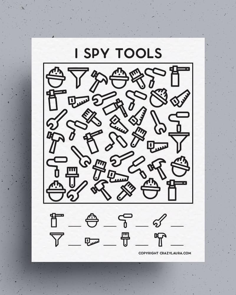 Free Tools I Spy Printable Game Sheets For Kids Crazy Laura Free Tools I Spy Printable Game Sheets For Kids Crazy Laura