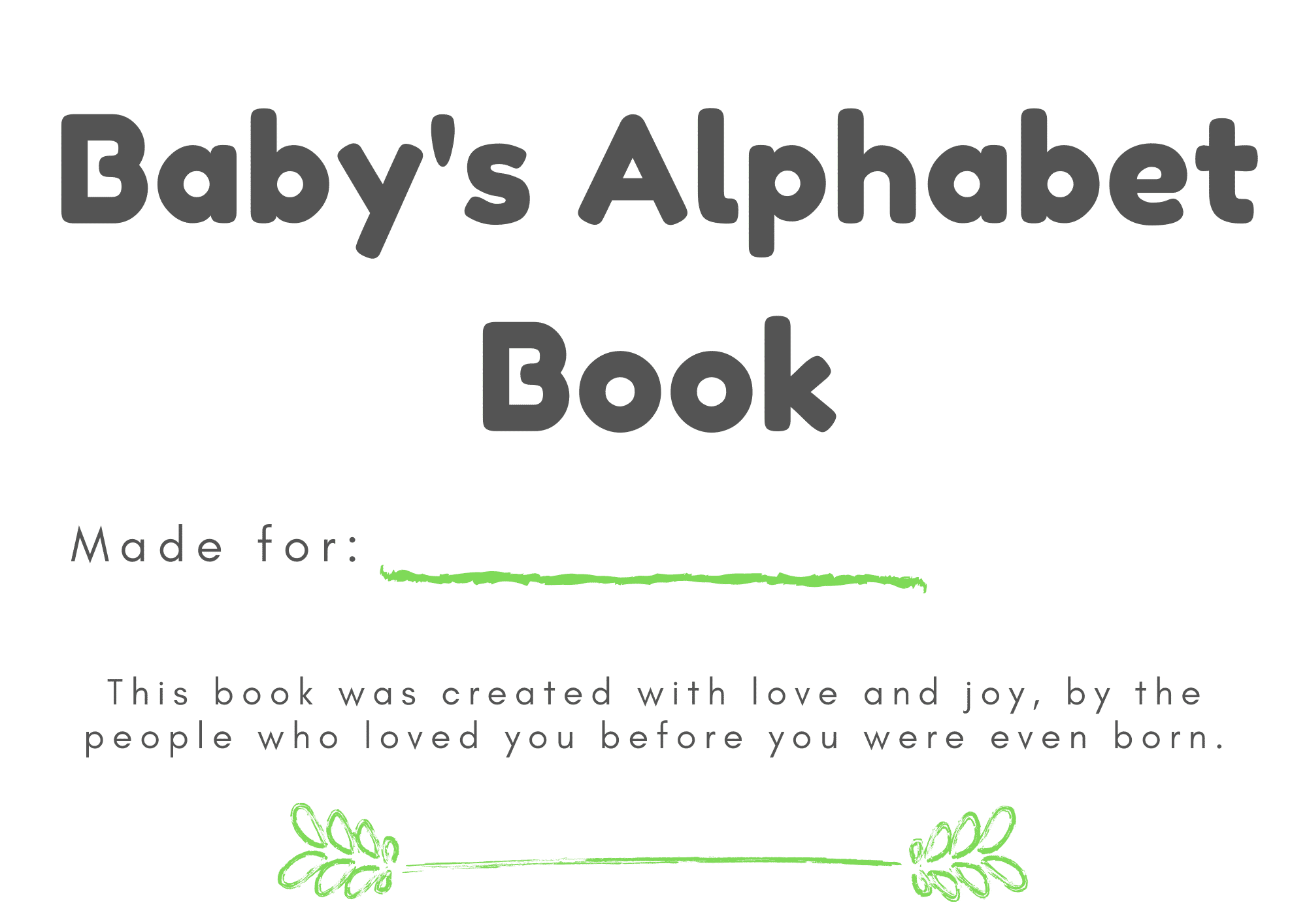 Free U0026 Easy Downloadable ABC Book Template For Your Baby Shower Free U0026 Easy Downloadable ABC Book Template For Your Baby Shower