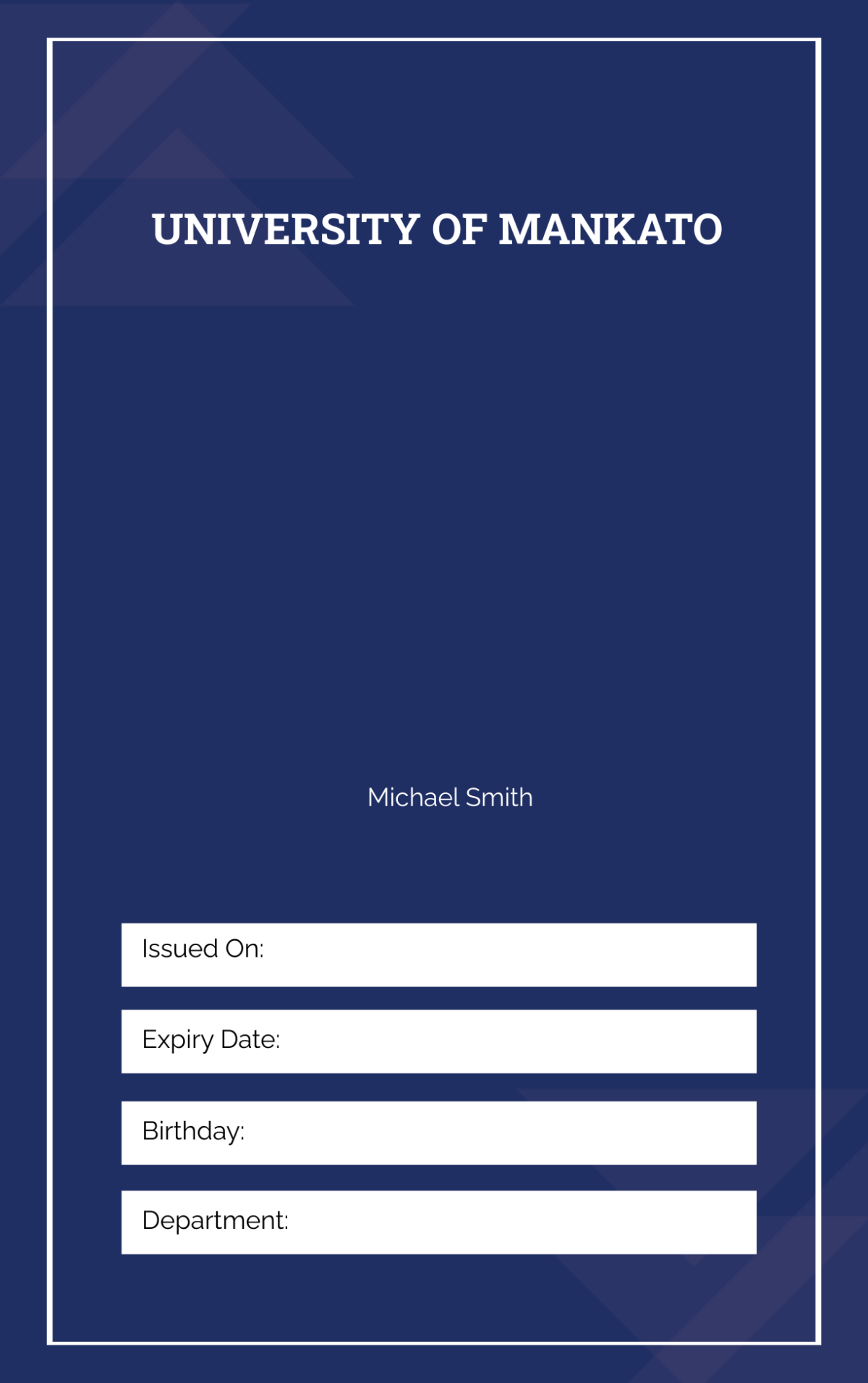 Free Vertical ID Card Templates Editable And Printable