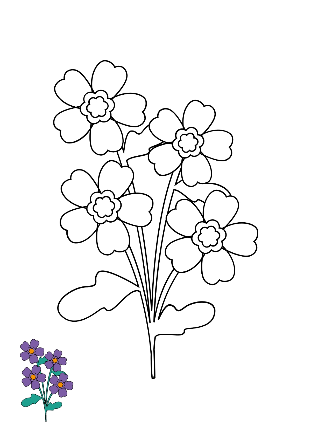 Free Watercolor Floral Coloring Page Template To Edit Online