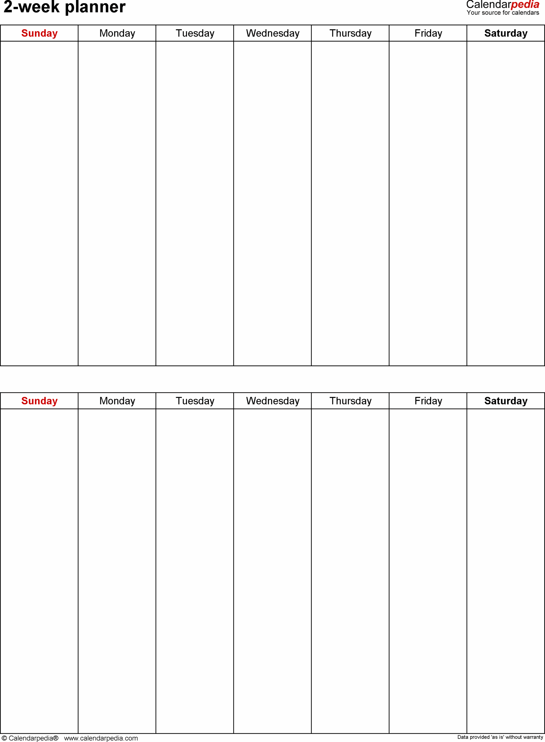 Free Weekly Planners For Microsoft Word 20 Templates