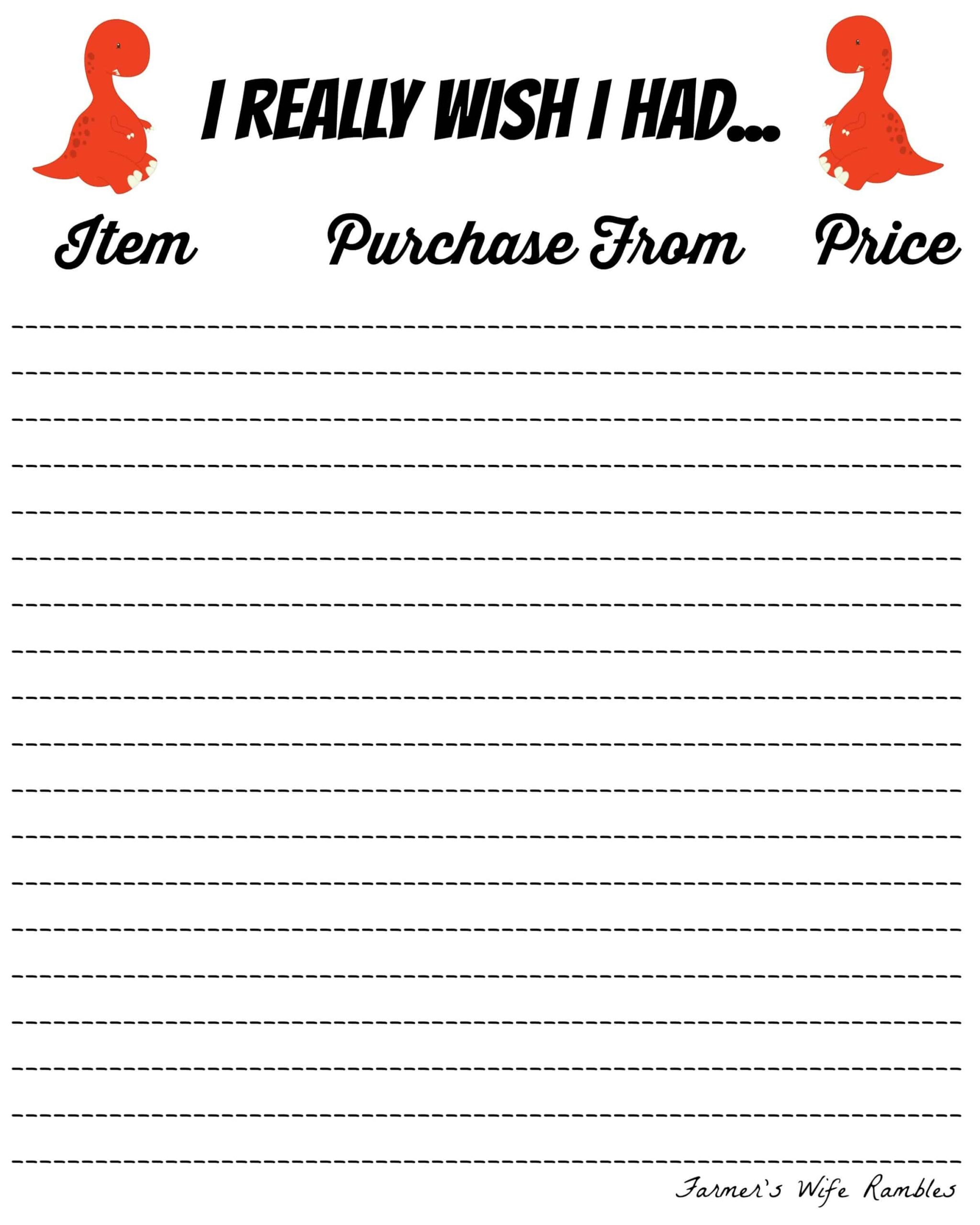 Free Wish List Printables 5 Designs To Pick From Farmer s Wife Rambles