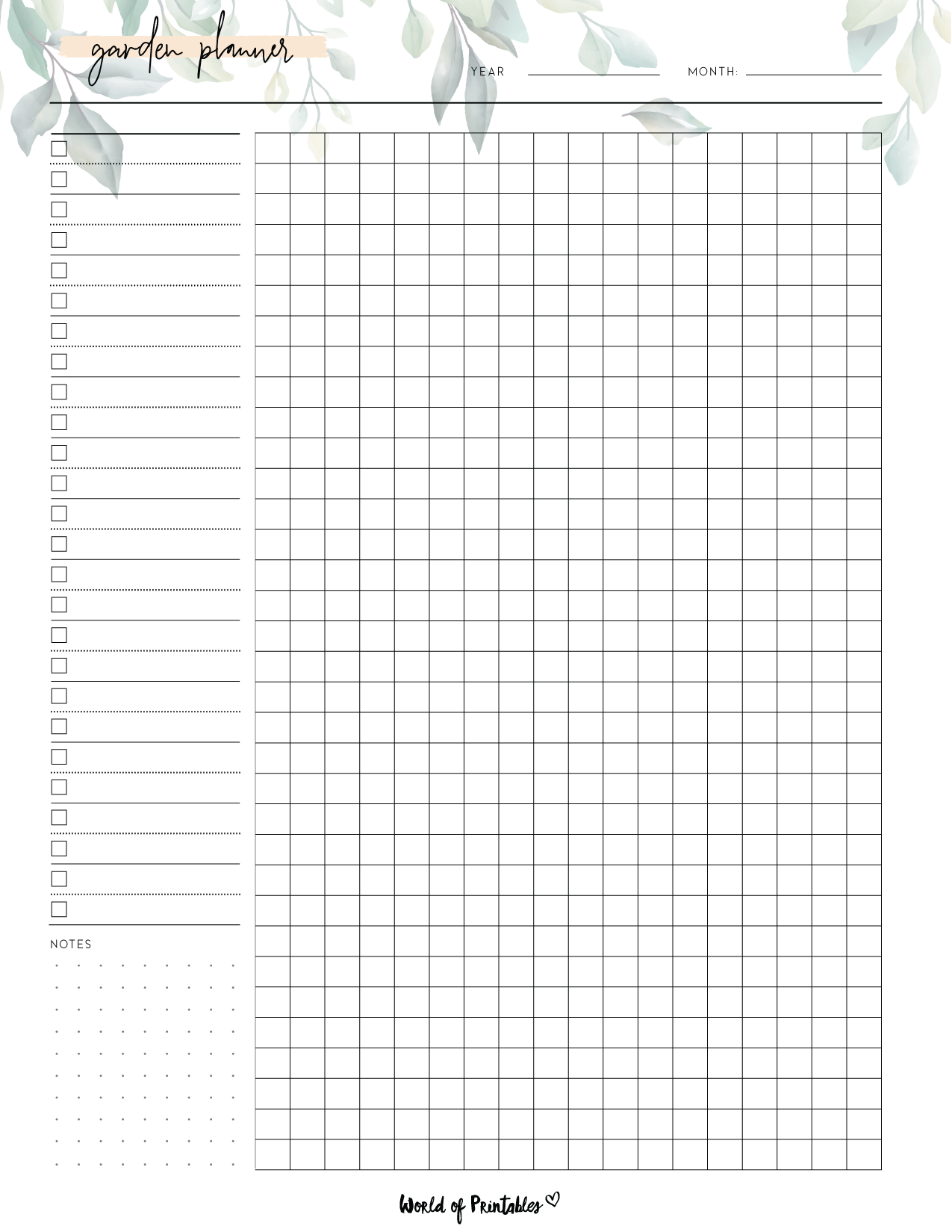 Garden Planner Templates World Of Printables