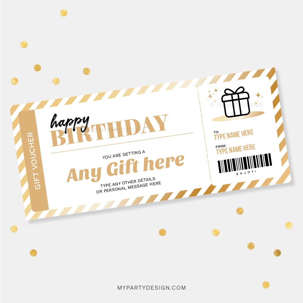 Generic Gift Voucher Template Printable PDF