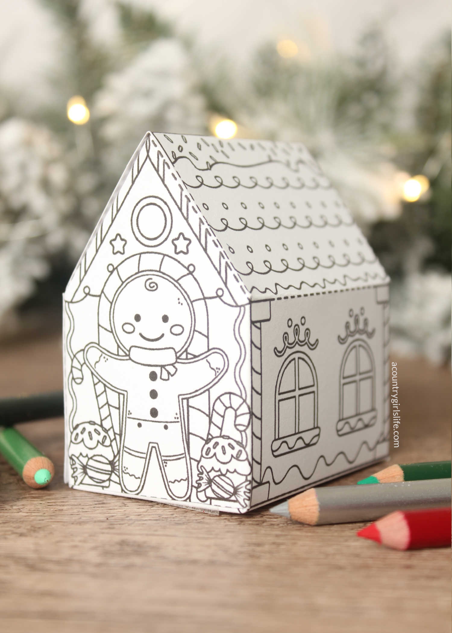 Free Gingerbread House Template Printable