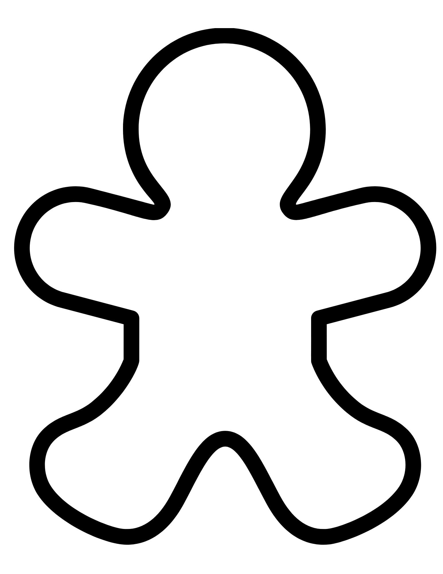 Gingerbread Man Shape Printable