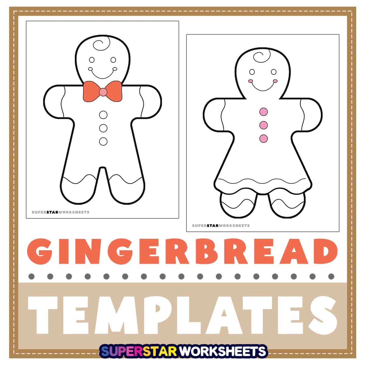 Free Printable Brown Gingerbread Man Template Free Printable Brown Gingerbread Man Template