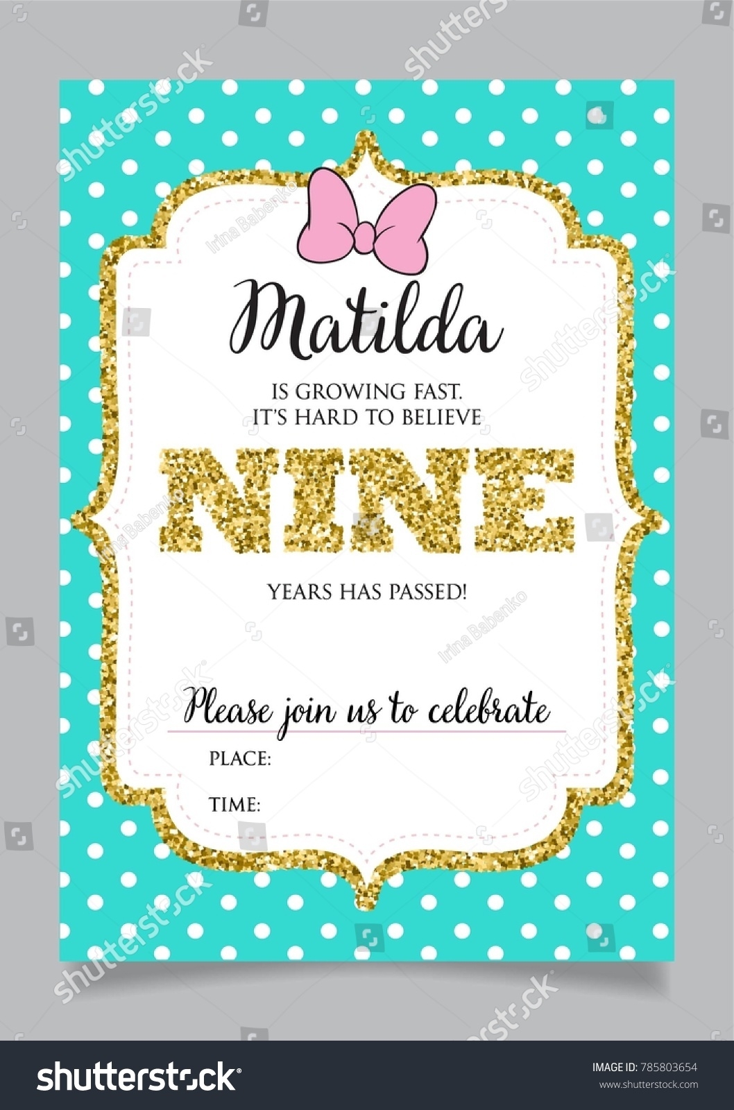 Free Printable 9th Birthday Invitation Templates