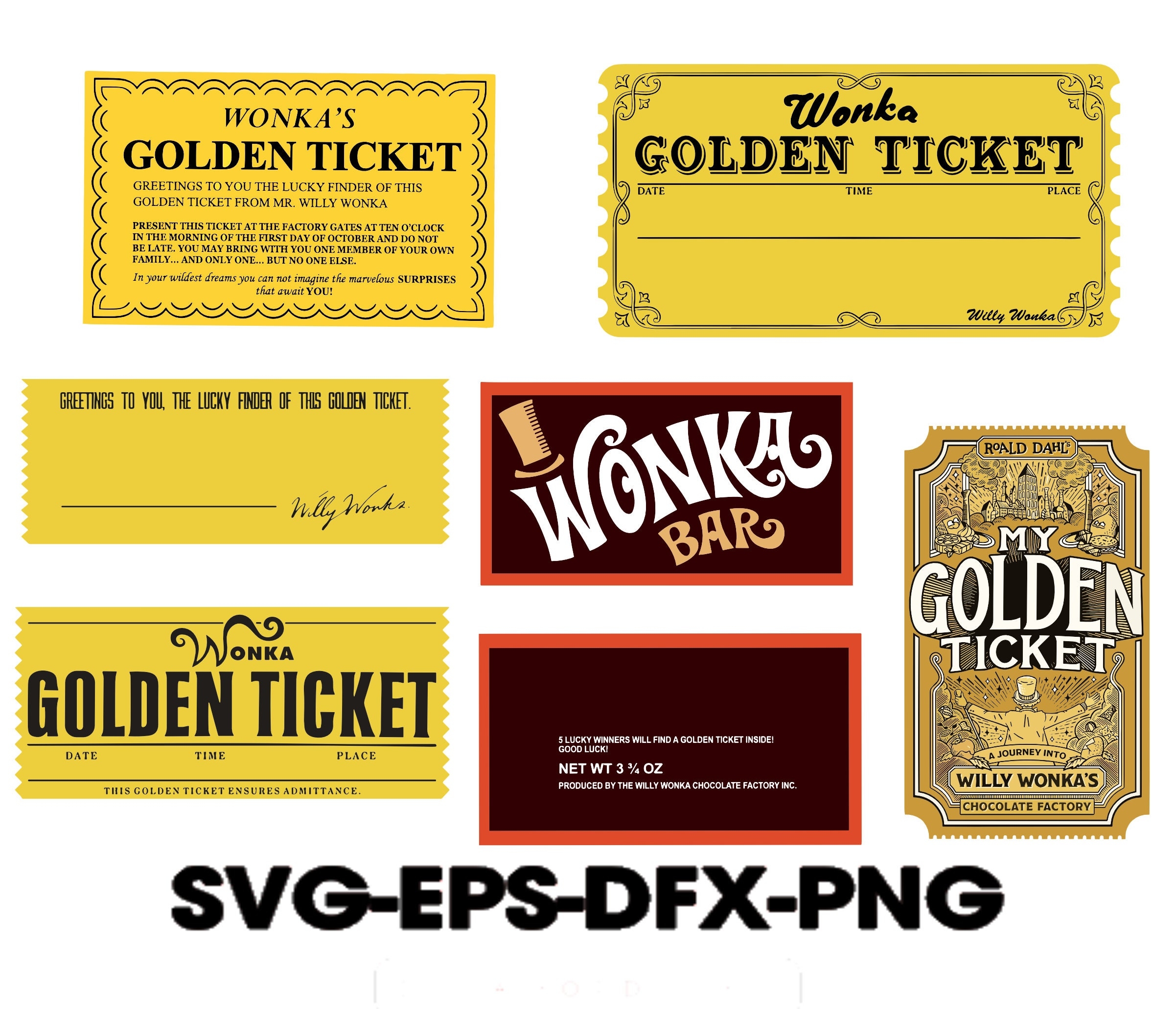 Free Printable Wonka Golden Ticket Template Free Printable Wonka Golden Ticket Template
