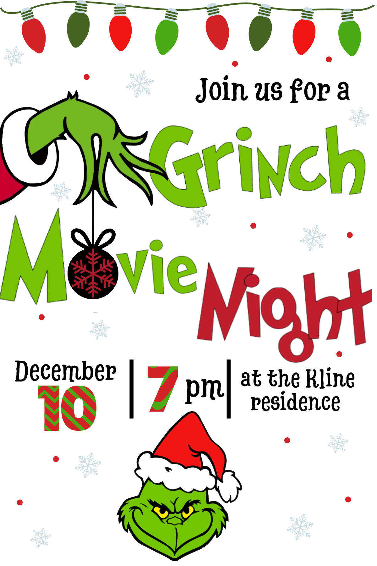 Grinch Movie Night Or Party Printables Life As A LEO Wife