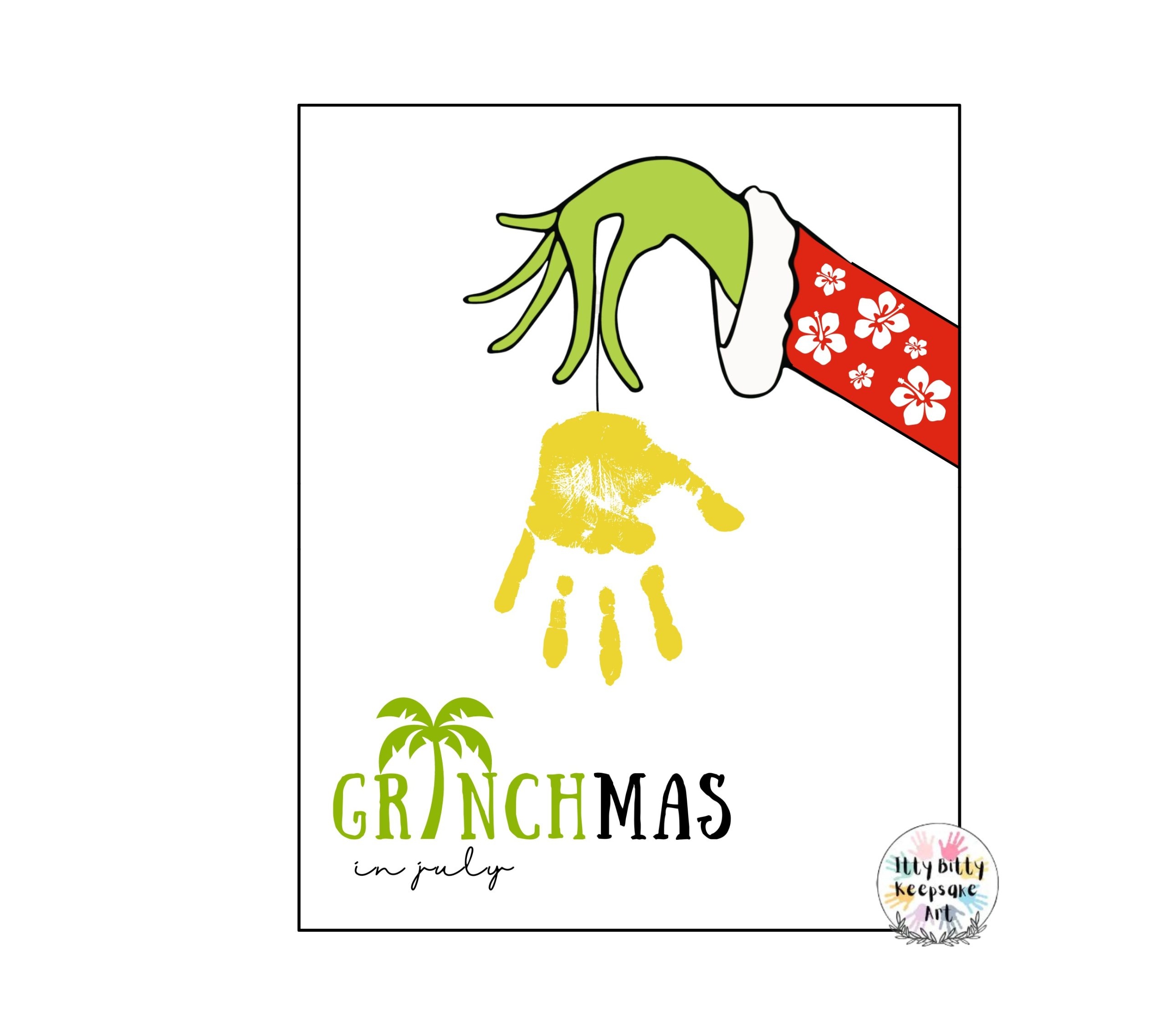 Grinchmas In July Handprint Craft Printable Template Christmas Summer Crafts Winter Made By Teachers