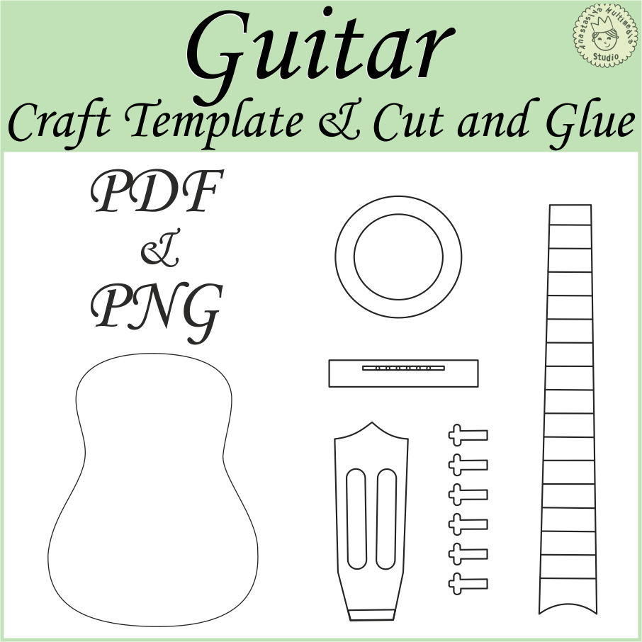 Printable Guitar Templates Free Printable Guitar Templates Free