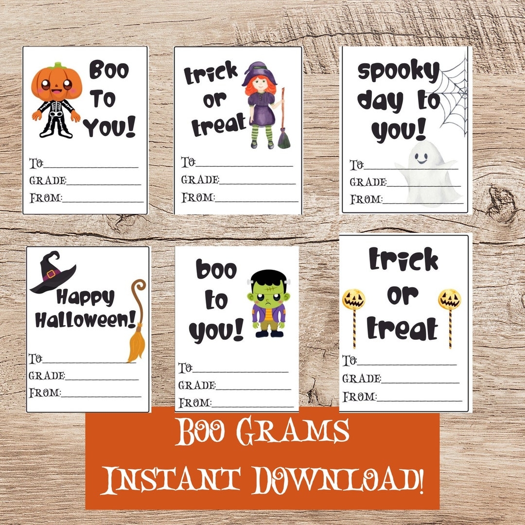 Halloween Candy Gram Template Halloween Boo Gram School Candy 