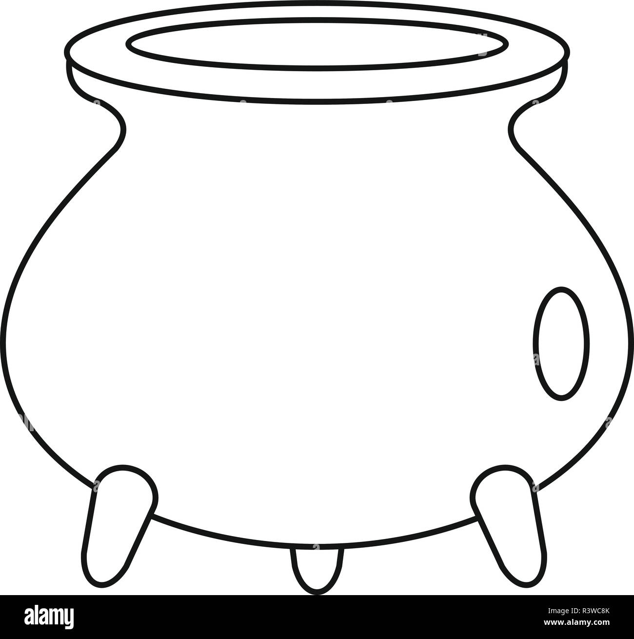Halloween Cauldron Icon Outline Halloween Cauldron Vector Icon For Web Design Isolated On White Background Stock Vector Image U0026 Art Alamy
