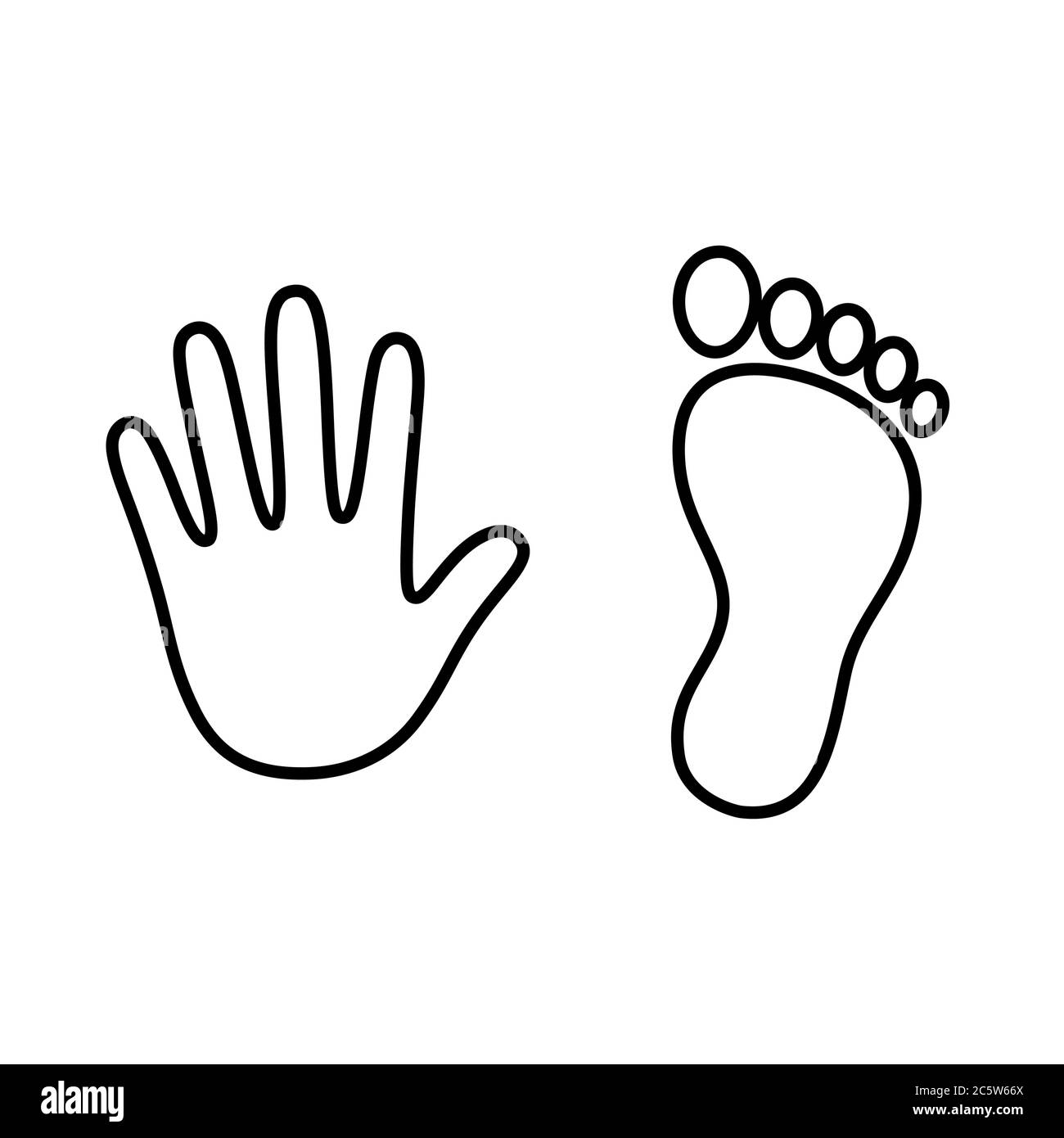 Hand Print And Footprint Black And White Stock Photos U0026 Images Alamy