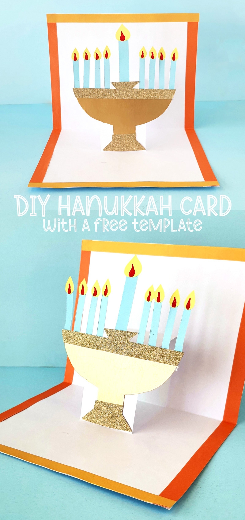 Hanukkah Card Template Make A Pop Up Menorah 