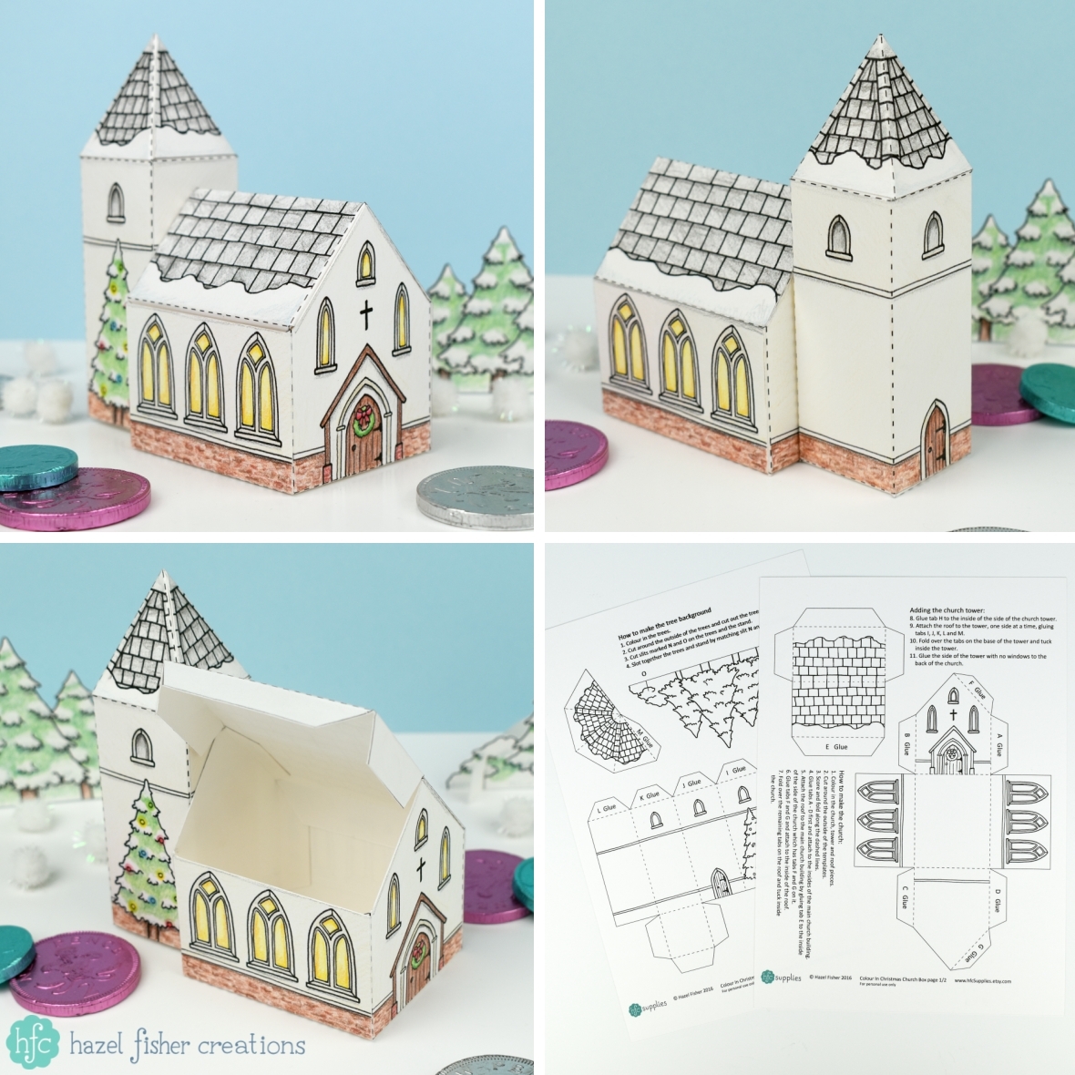 Hazel Fisher Creations Printable Christmas Church