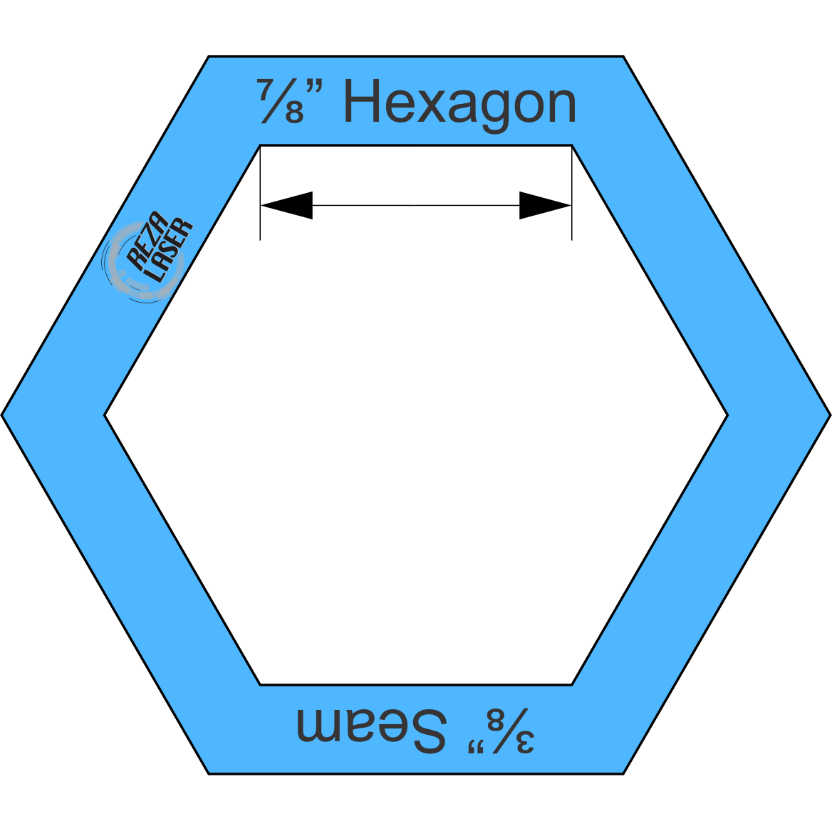 Hexagon 7 8 Inch Acrylic Template I SPY With 1 4 Inch Seam Allowance Maree St Clair Quilts