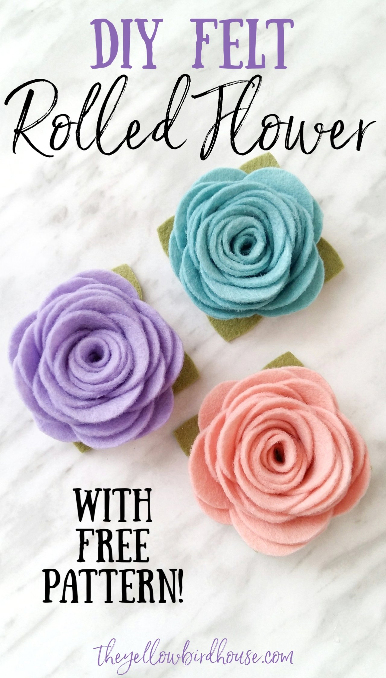 How To Make Felt Flowers DIY With Free Printable Pattern