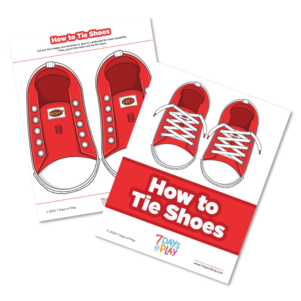 How To Teach Shoelace Tying Free Printable Activity Included 7 Days Of Play