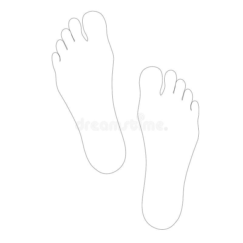 Human Footprint Outline Monochrome Art Design Elements Stock Vector Illustration Stock Vector Illustration Of Monochrome Human 165766297
