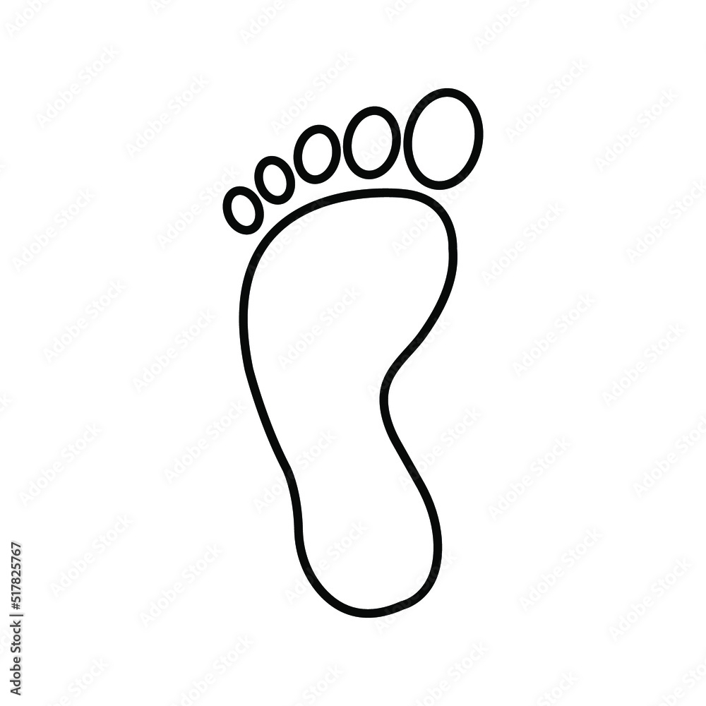 Human Footprints Vector Stock Color Editable Stock Vector Adobe Stock
