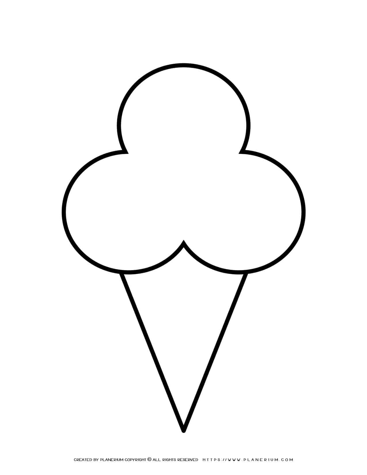 Ice Cream Cone Template Planerium Ice Cream Cone Template Planerium