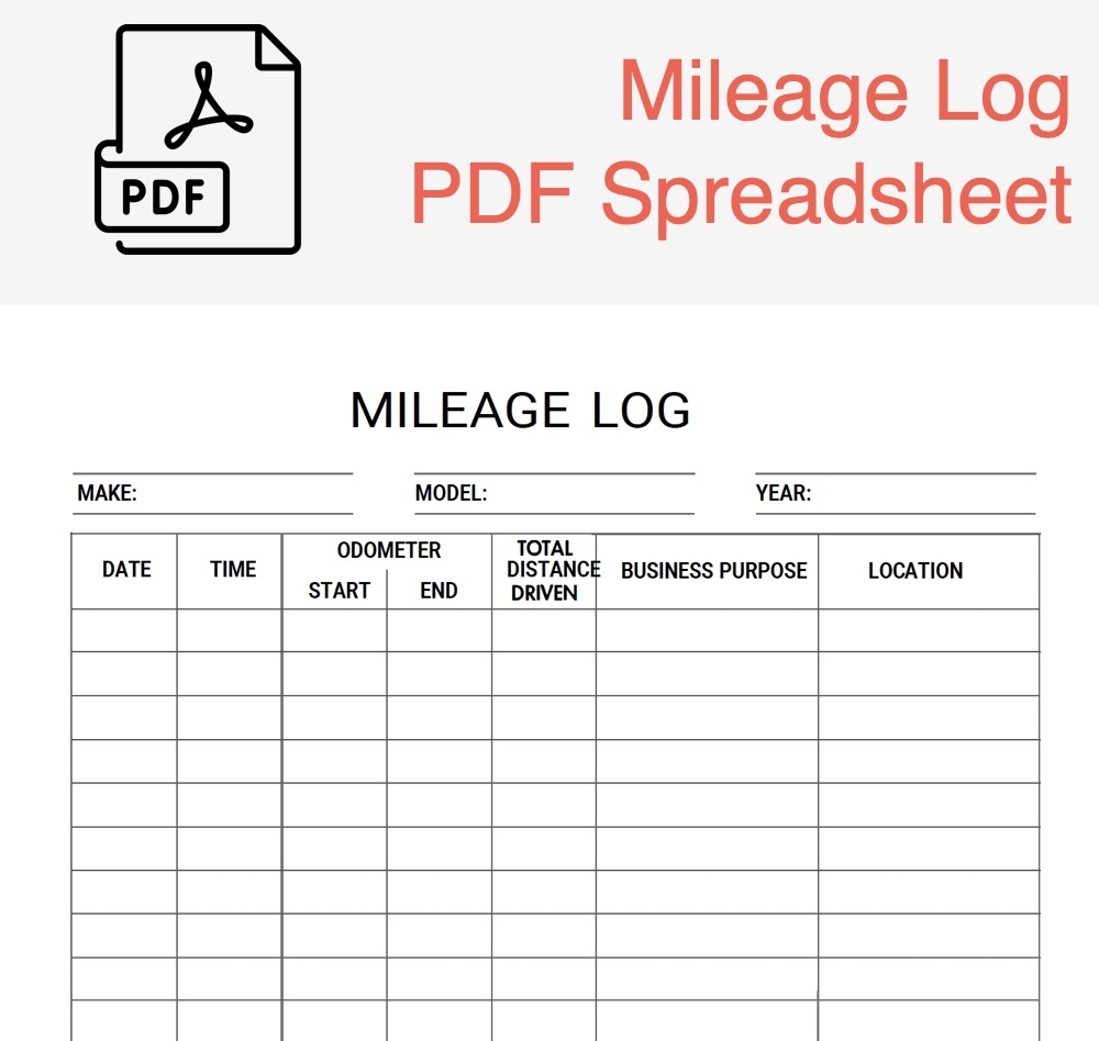 IRS Printable Mileage Log Templates Free Excel U0026 PDF U0026 Google Sheets ExpressMileage