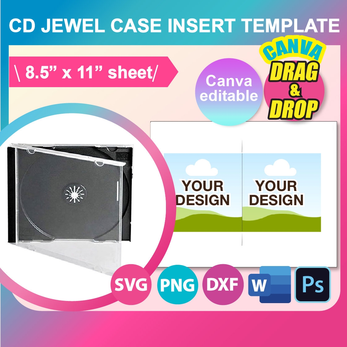 Free Jewel Case Insert Template Printable