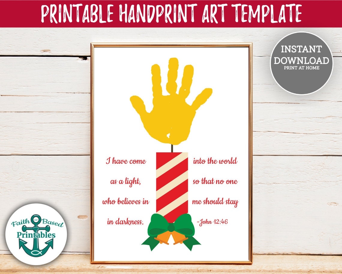 Free Printable Christmas Handprint Template