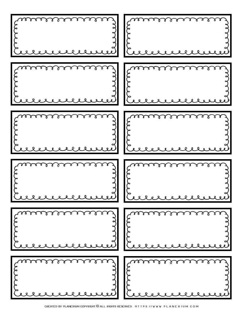 Labels Template Planerium