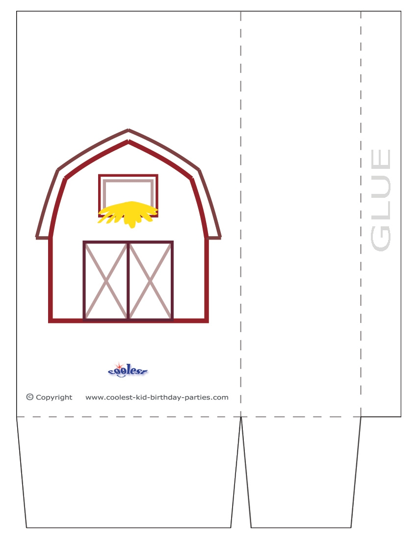 Large Printable Barn Favorbag Coolest Free Printables