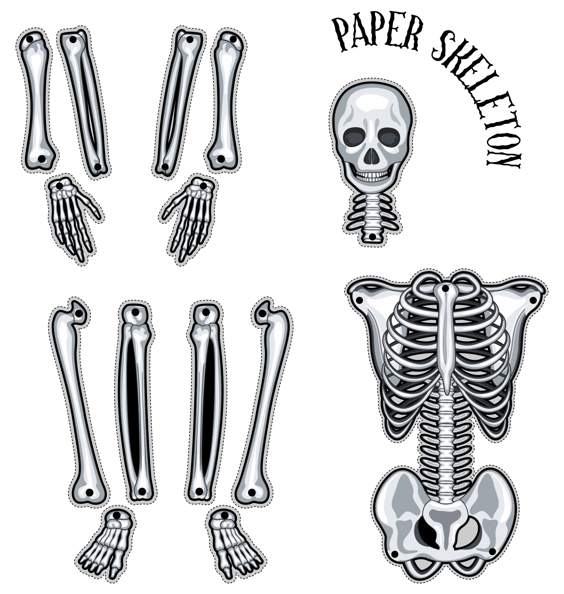 Large Skeleton Template 20 Free PDF Printables Printablee