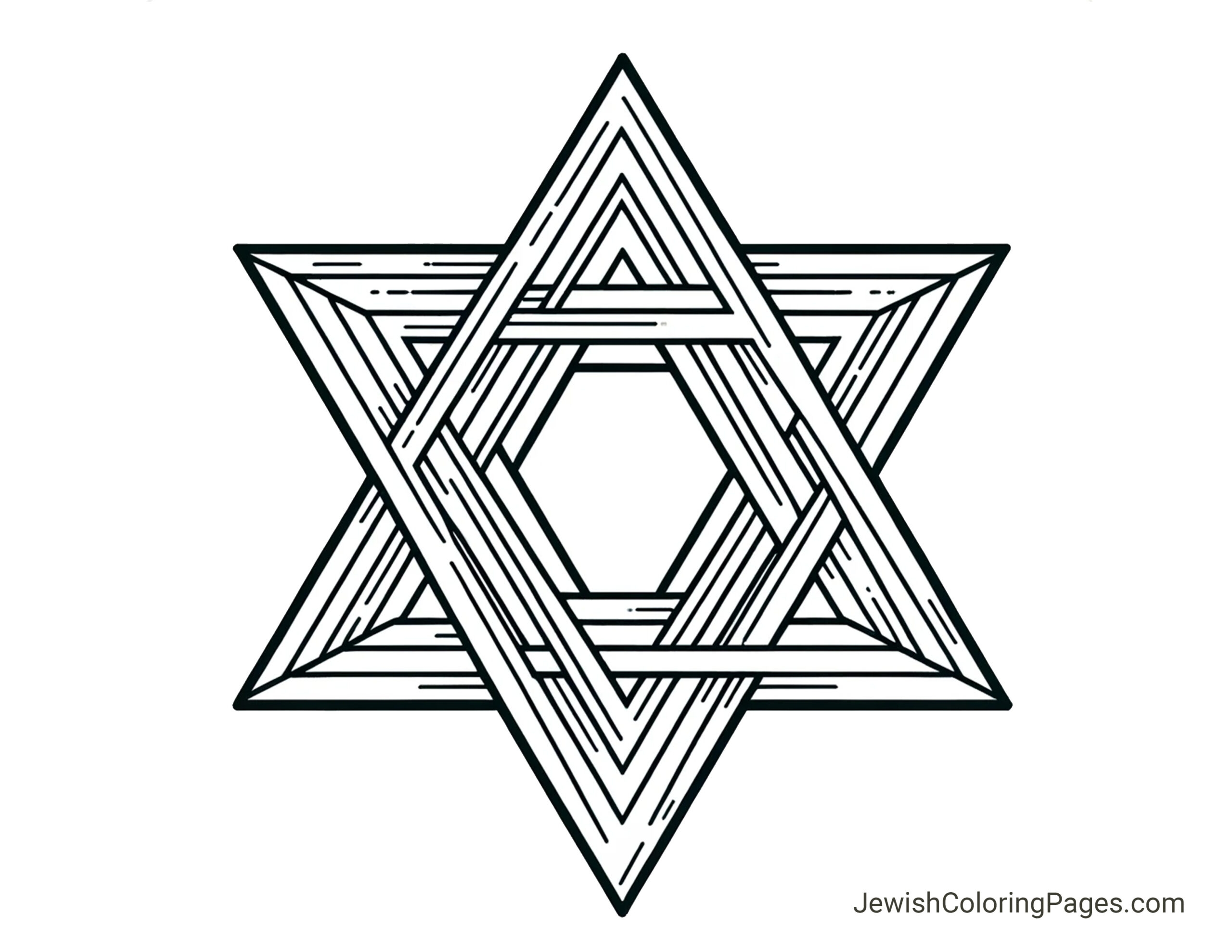 Layered Star Of David Free Printable Coloring Page Jewish Coloring Pages Layered Star Of David Free Printable Coloring Page Jewish Coloring Pages