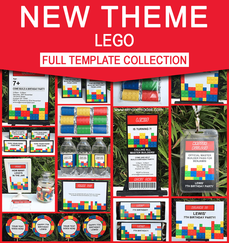 Lego Birthday Party Printables Lego Invitations
