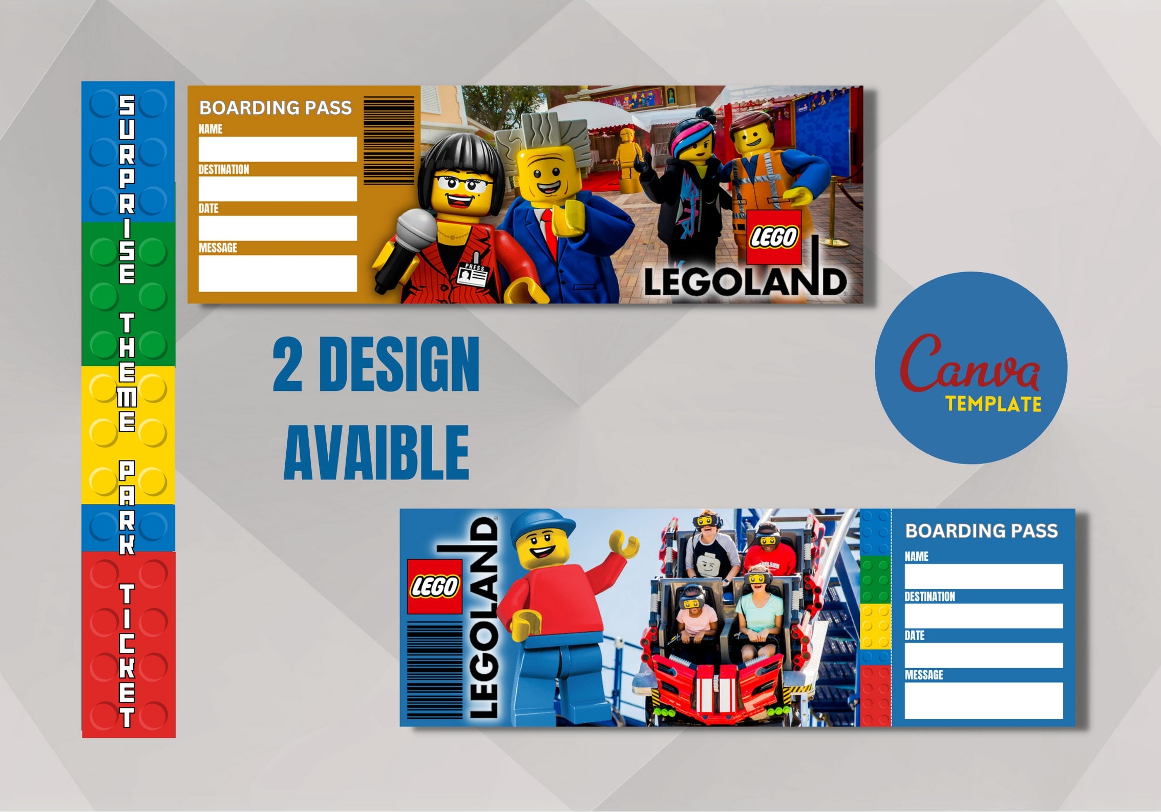LEGOLAND THEME PARK Surprise Template Surprise Ticket Template