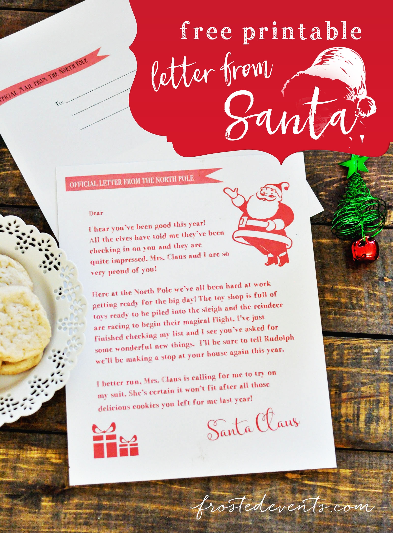 Letter From Santa Free Printable Worksheets Library