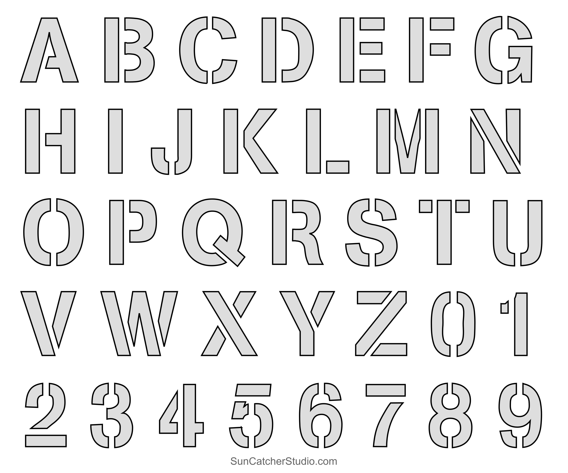 Free Font Templates Printable