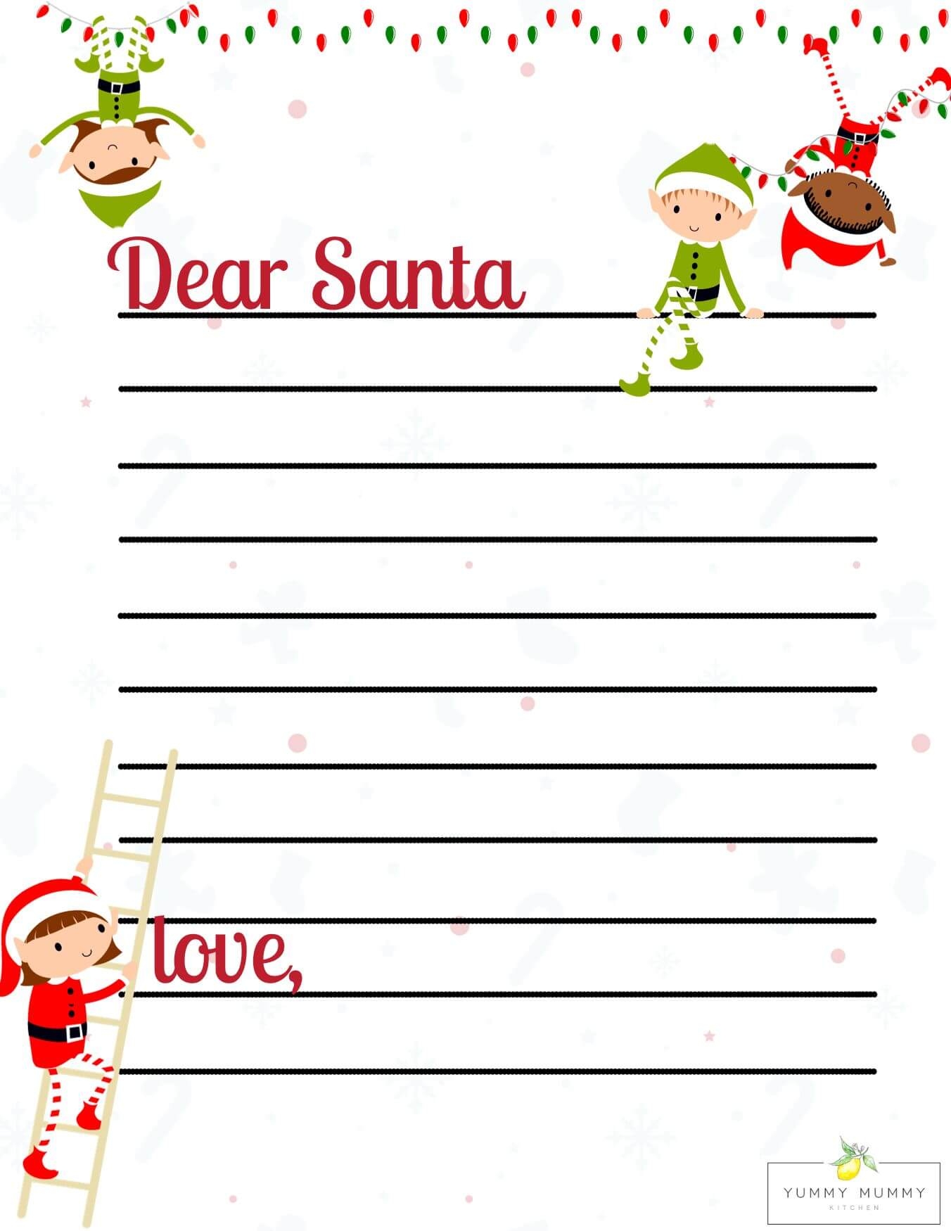 Santa Letter Template Free Printable