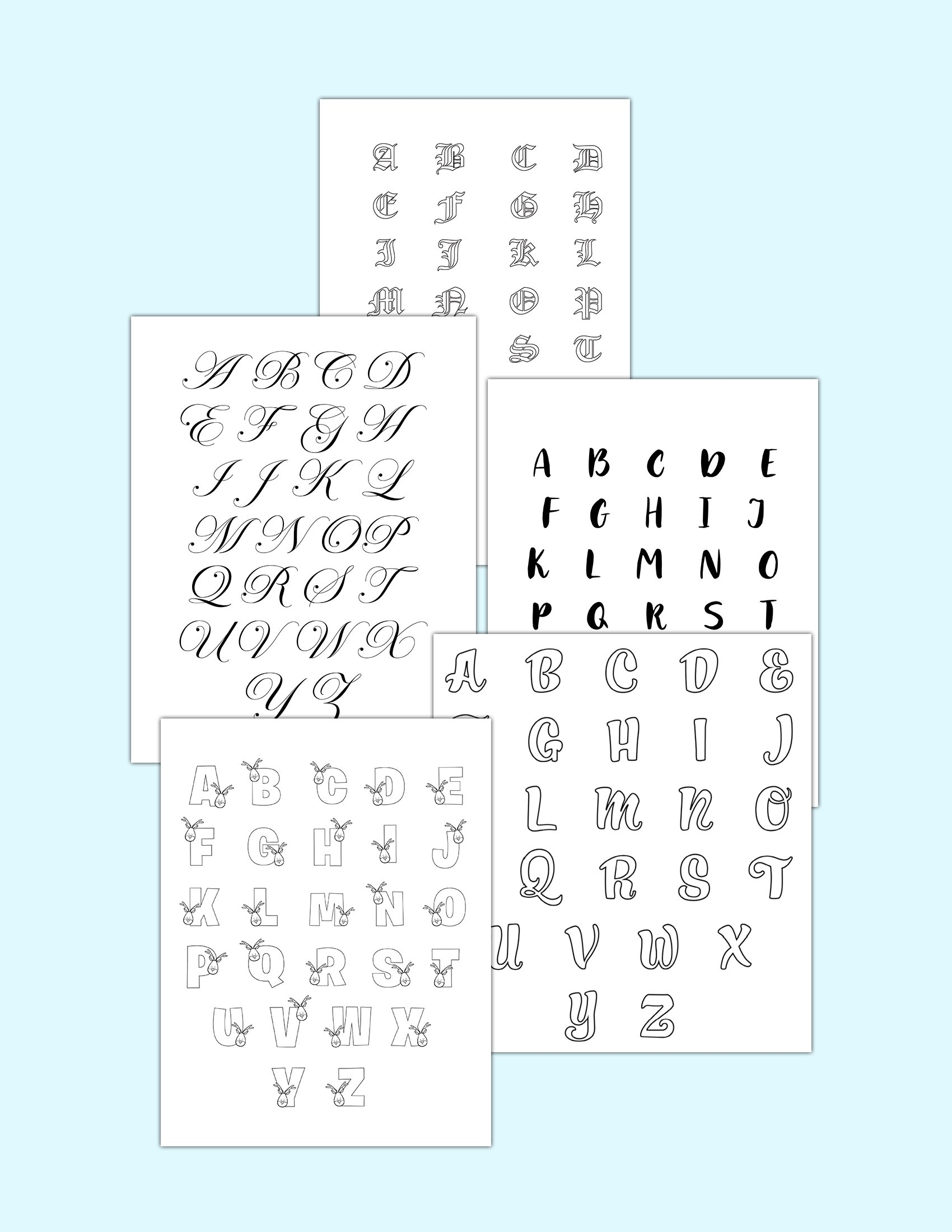 Letters Of The Alphabet Printable Unique Fonts