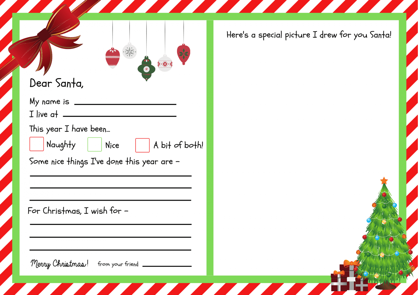 Letters To Santa Templates Free Printables Super Busy Mum Letters To Santa Templates Free Printables Super Busy Mum