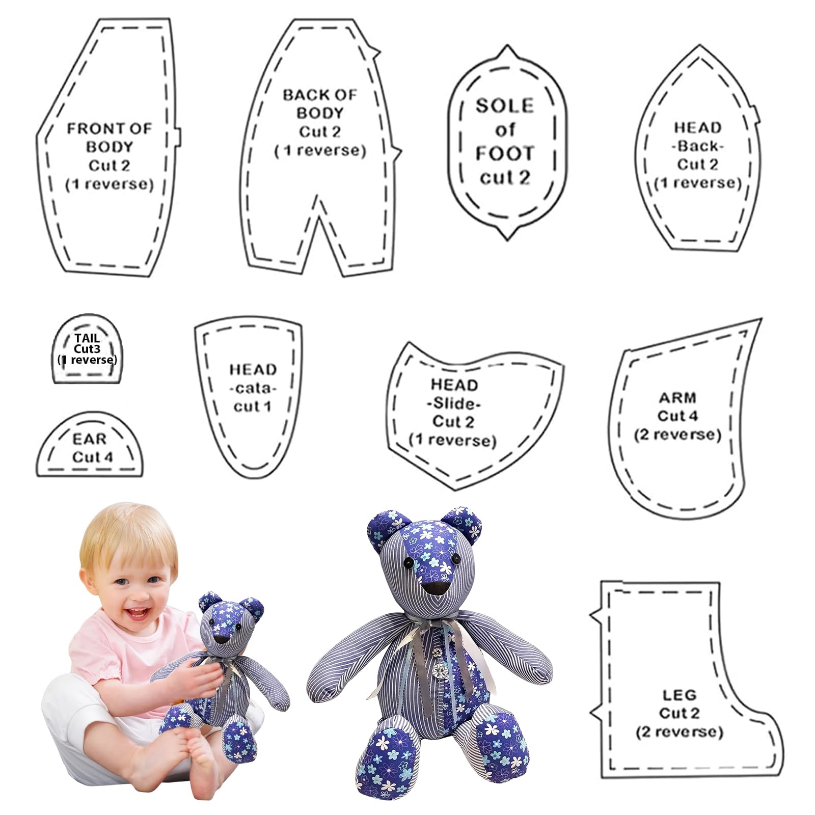 LINXINS Memory Bear Template Pattern 10 Pcs 10 Inch Acrylic Memory Bear Sewing Pattern Ruler Set DIY Teddy Bear Patterns Sewing Decoration For Use In LINXINS Memory Bear Template Pattern 10 Pcs 10 Inch Acrylic Memory Bear Sewing Pattern Ruler Set DIY Teddy Bear Patterns Sewing Decoration For Use In