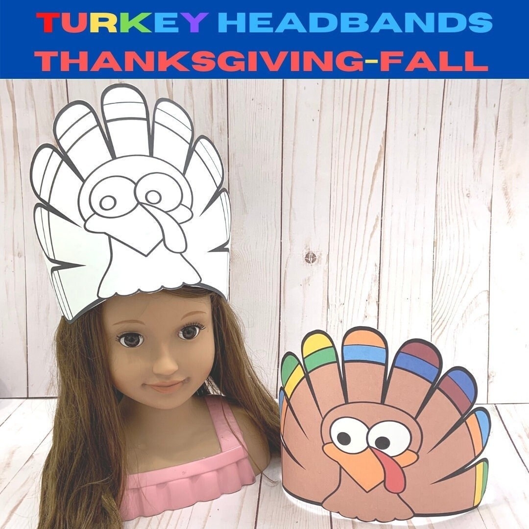 LivandLeb Turkey Headband Craft Thanksgiving Party Hat