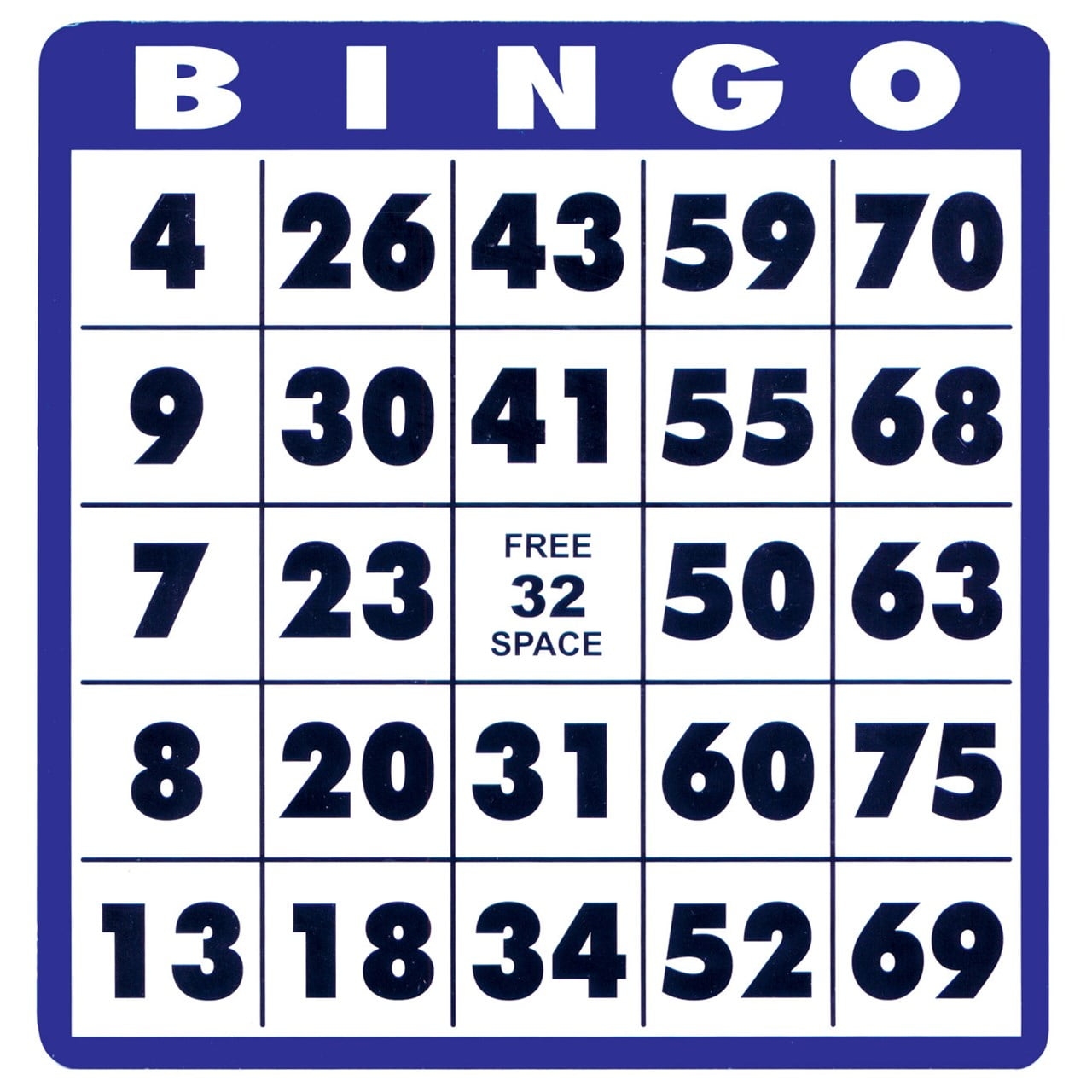 Low Vision Bingo Cards 10 Cards Walmart Low Vision Bingo Cards 10 Cards Walmart