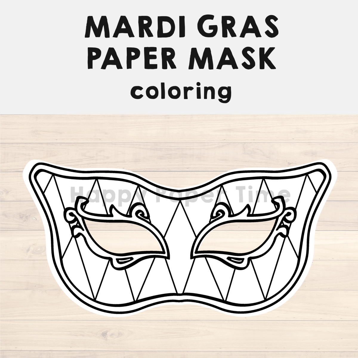 Mardi Gras Mask Template Free Printable