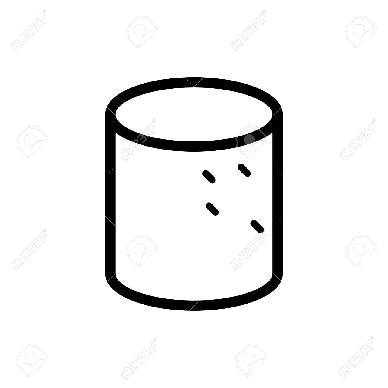 Marshmallow Icon Flat Vector Template Design Trendy Royalty Free 