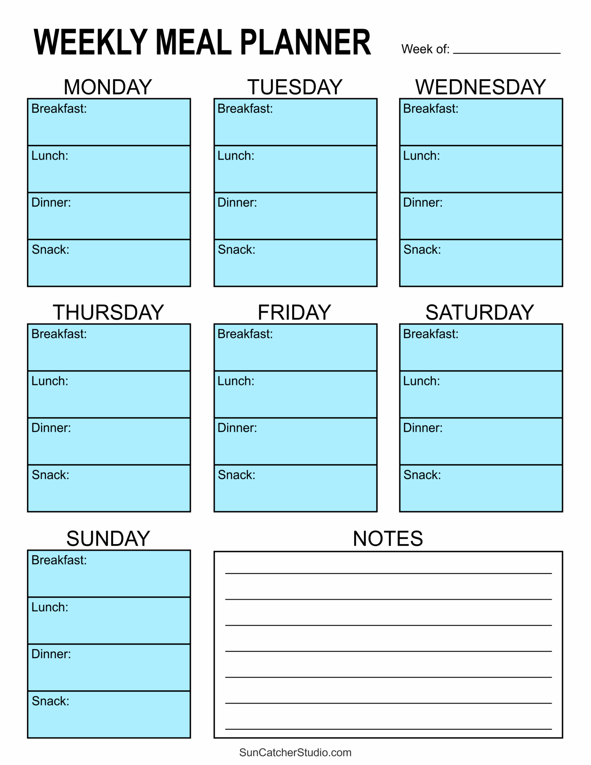 Meal Planners Printable Weekly Menu Templates PDF Free Printables Monograms Design Tools Patterns U0026 DIY Projects