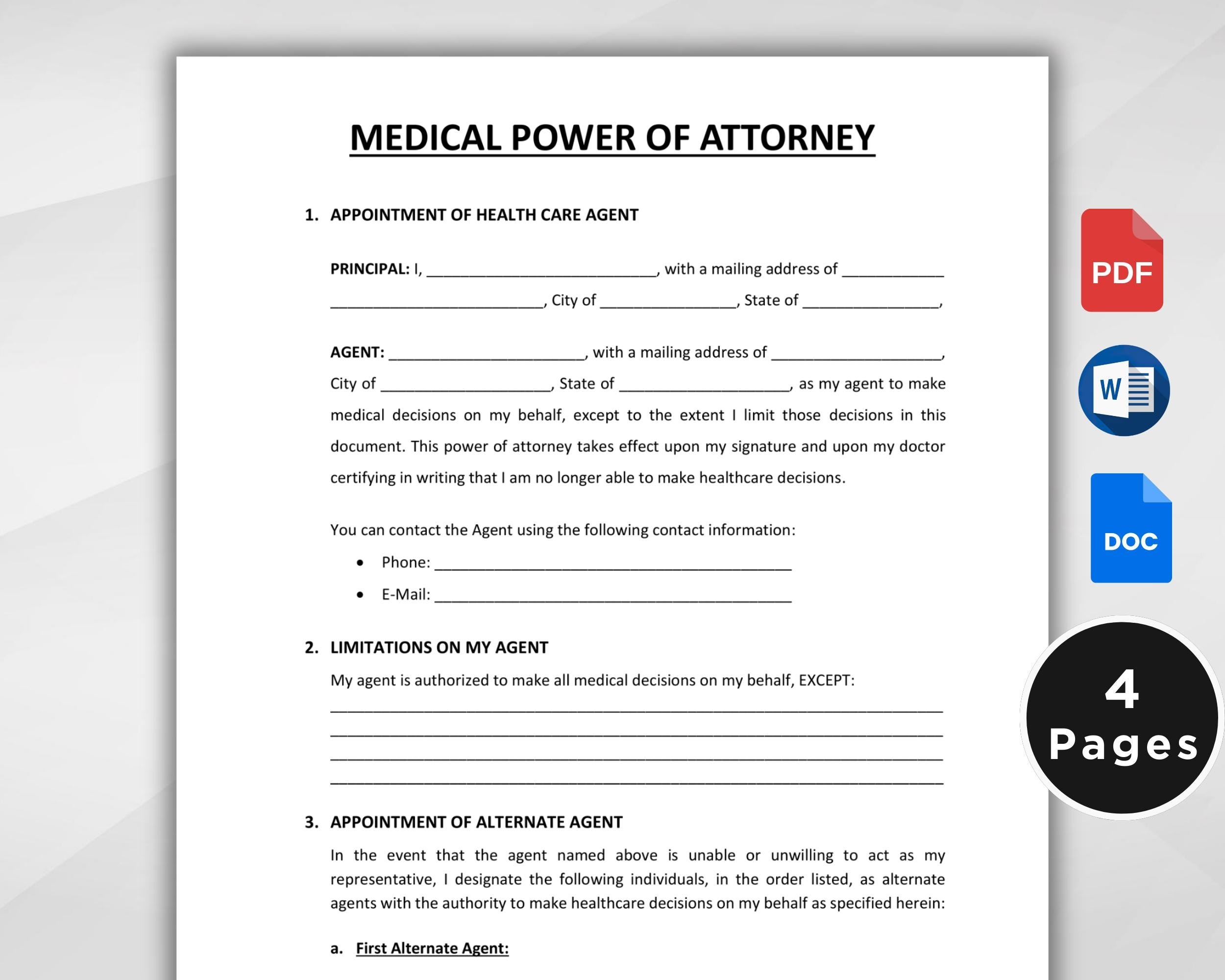 Medical Power Of Attorney Form Printable Medical Power Of Attorney Template Health Care Power Of Attorney Form Google Docs Word PDF Etsy Medical Power Of Attorney Form Printable Medical Power Of Attorney Template Health Care Power Of Attorney Form Google Docs Word PDF Etsy