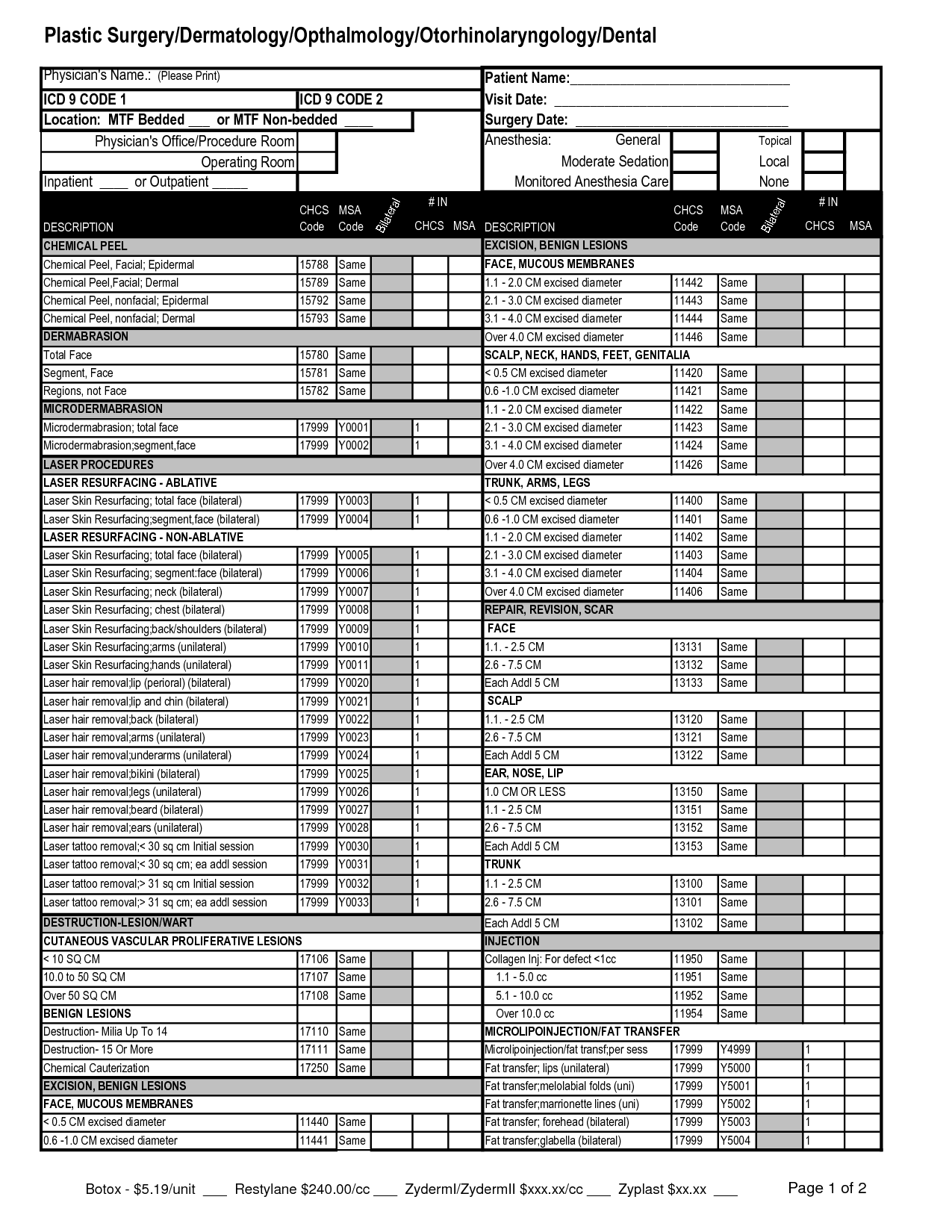 Free Printable Superbill Template